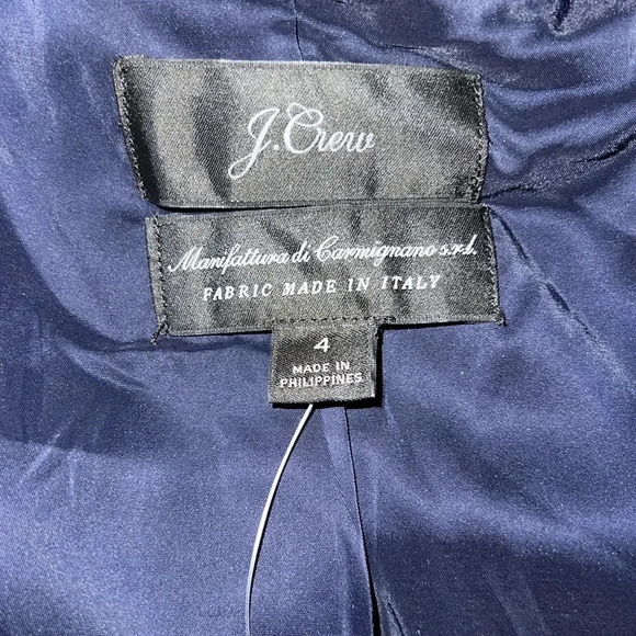 J. Crew Going-Out Lurex Metallic Steward Tartan Blazer Red Plaid Size 4 NWT - Picture 11 of 15